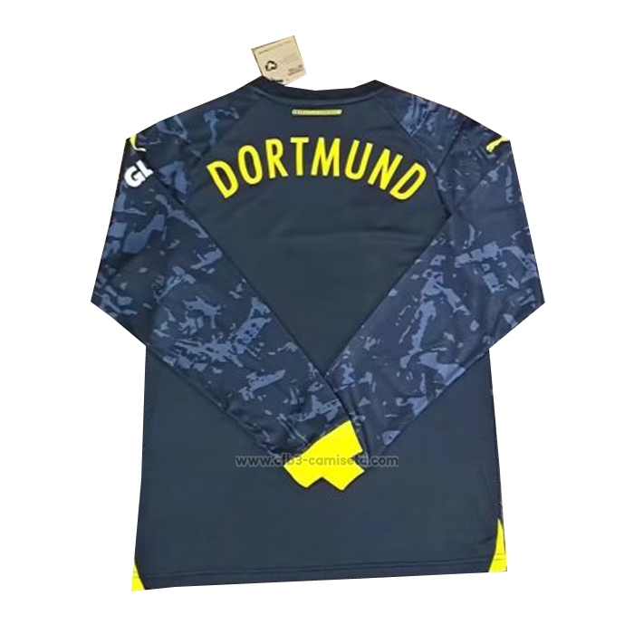 Camiseta Borussia Dortmund Segunda Manga Larga 2023-2024